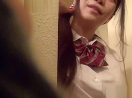 Cute Japanese ho fingering her pussy