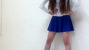Cute asian teen 18+ squatting and peeing
