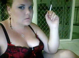 Cute bbw smoker