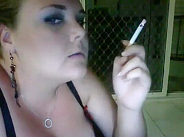 Cute bbw smoker