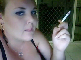 Cute bbw smoker