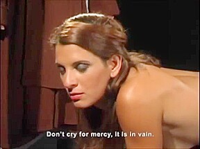Cute girl bound and caned hard to tears