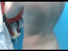 Cute little pussy peach and nipples flowers in beach cabin