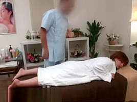 Cute student 18+ Relaxes with Massage