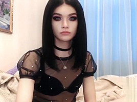 Cute tgirl big cock lingerie webcam