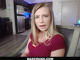 DadCrush - Sexy Tiny Blond Works Her Stepdad's Cock