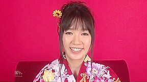 Dazzling casting along kimono girl Chiharu