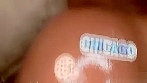 Delightful buxomy ebony experienced woman is blowing my cock