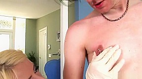 Delightful towheaded Sophie Dee is playing her pussy with a dildo