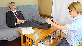 Demanding Boss Gets A Foot Rub - Elis Ataxxx & Richard Lennox