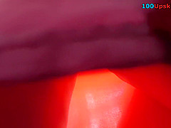 Dirty upskirt porno with a slim blonde female