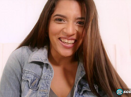 Don't Let Step dad See! Young Latina Gabriella Shows Us Her Big, Natural Tits And Curvy Body 