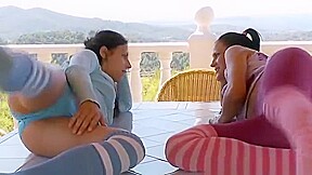 Double trouble lesbians spreading legs