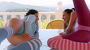 Double trouble lesbians spreading legs