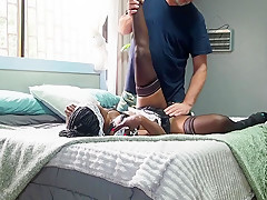 Ebony Maid Has An Awesome Orgasm From Riding Boss Face