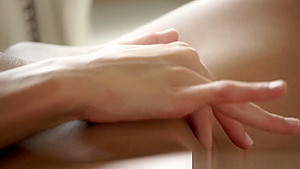 Elegant babe masturbates