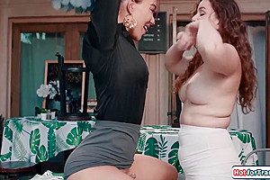 Emma Rose And Leana Lovings - Fucking My Tgirl College Gf In Her Cafe 6 Min