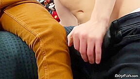 European In Denim Jeans Rimming In The Bed - Alec Loob