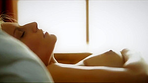 European natural busty beauty fingering her fresh pussy
