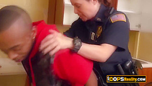Exciting Big Breasted Cops Share A Big One-eyed Snake
