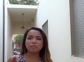 Exotic beauty is very happy to finally ride a hard shaft