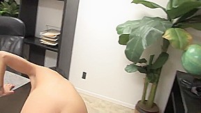 Exotic brunette gets facila after banging in an office