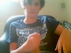 Exotic male in incredible handjob, amateur homo porn video