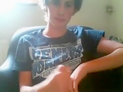 Exotic male in incredible handjob, amateur homo porn video