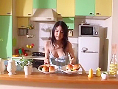 Fabulous Japanese slut Io Asuka in Best Kitchen JAV scene