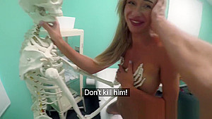 Fake Hospital Sweet Blonde Russian Eats Docs Cum