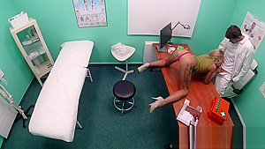 Fake Hospital Sweet Blonde Russian Eats Docs Cum