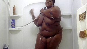 Fat Black Girl In The Shower