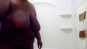 Fat Black Girl In The Shower