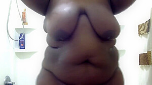 Fat Black Girl In The Shower