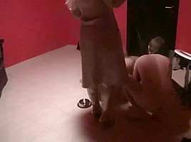 Femdom Ladies enjoy petplay