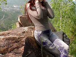 Femfoxfury - Passionate Student 18+ Sucks And Fucks With A Classmate To Cum In Mouth In The Forest
