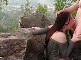 Femfoxfury - Passionate Student 18+ Sucks And Fucks With A Classmate To Cum In Mouth In The Forest