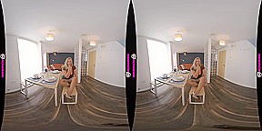 First Date - Big Tit Blonde BBW Striptease - SexLikeReal