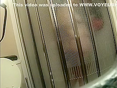Fit milf spied under the shower