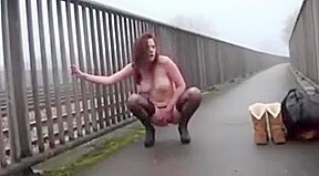 Flashing and maturbating along railway lines