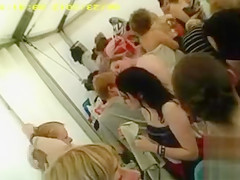 Flashmob participants get clean at the public showers