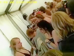 Flashmob participants get clean at the public showers
