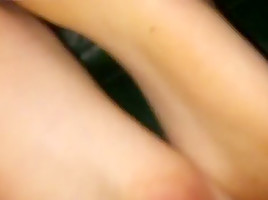 Footjob on this algerian girl for money