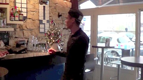 French twink used by a sexy gay boy in a bar - CrunchBoy