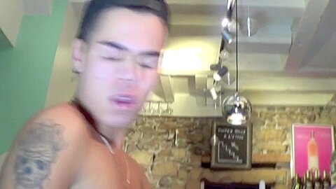 French twink used by a sexy gay boy in a bar - CrunchBoy