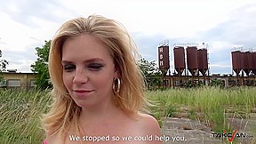 Fucking two sluts outdoors and in the car
