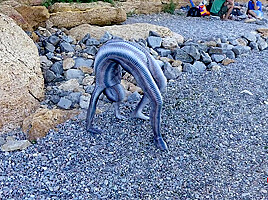 Full Body Catsuit On The Beach - Watch4Fetish