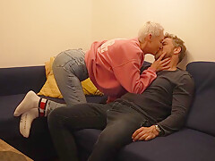 Funny Amateur Sex With Facial Cumshot From Balcony With Hot Milf