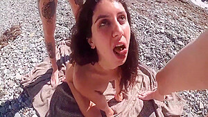 Gang Bang On Public Nude Beach Double Vaginal Bukkake 12 Min