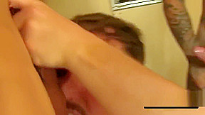 Gay guys take turn receiving blowjobs from a hungry homo